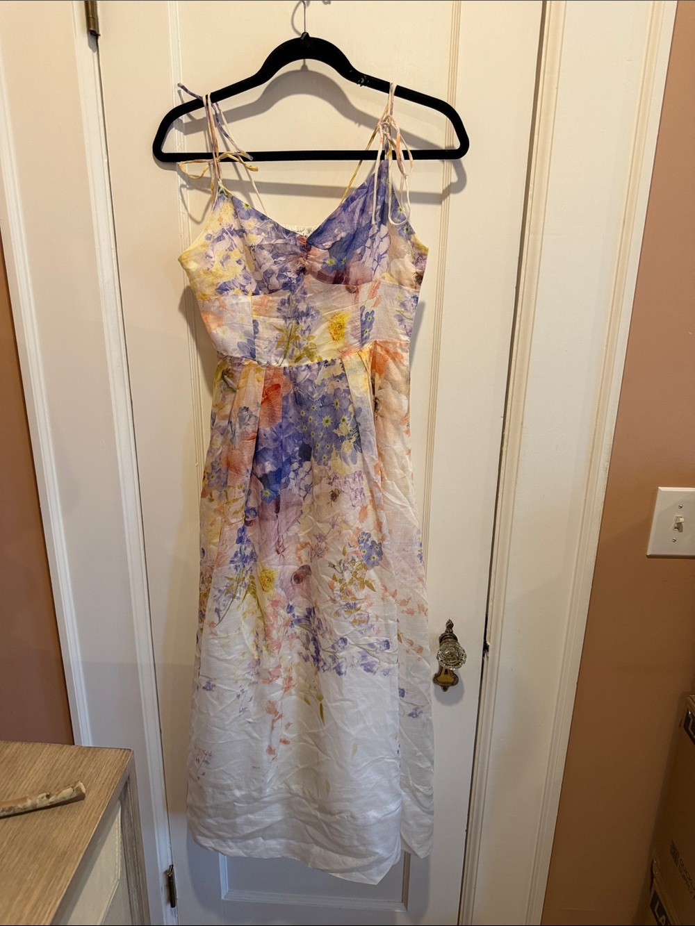 En Saison Pastel Floral Maxi Dress in White, Purple, Yellow, Pink, Blue